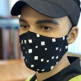 Черная лицевая маска многоразовая, 100% хлопок